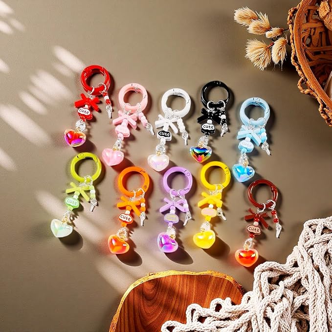 Carabiner Clip 48Pcs Silver Metal Key Ring Clip Circle Keychain Rings Bulk - Image 5
