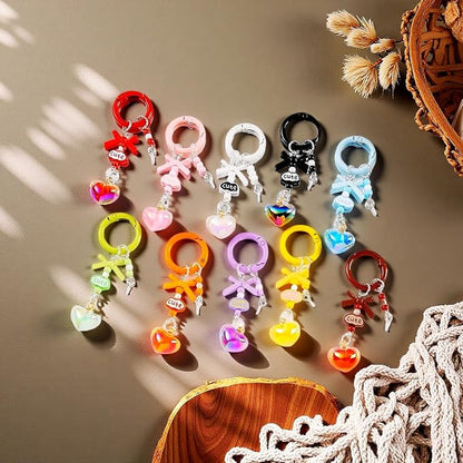 Carabiner Clip 48Pcs Black Metal Key Ring Clip Circle Keychain Rings Bulk - Image 4
