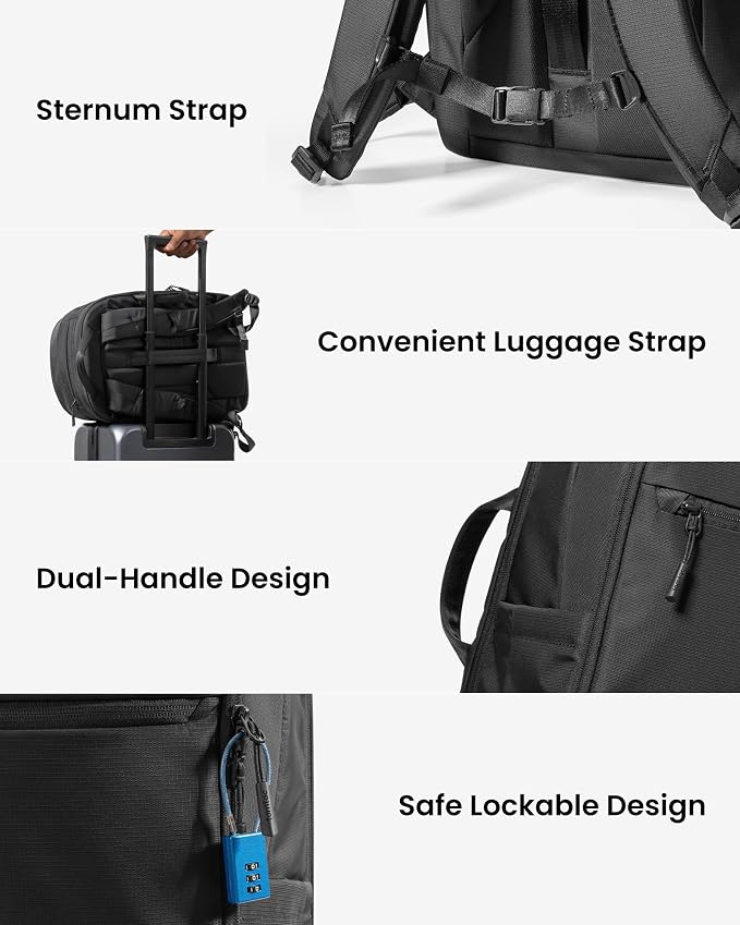 tomtoc Laptop Backpack 32L, Large Business Work Bag Fits 15.6-16 Inch Laptop - Image 10
