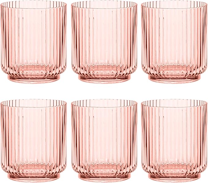 Abode Homewares Mesa 15 oz Durable Acrylic Double Old Fashioned Glasses by AbodeHomewares-TheDesignDestinationforTabletopDrinkwareKitchenandPet