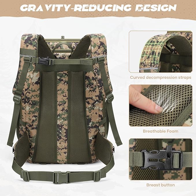 Maelstrom Tactical Backpack for Men, Water Resistant 40L Military Backpack - Image 3