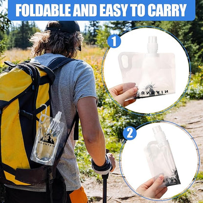 12pack 1L Collapsible Water Bottles - Image 2