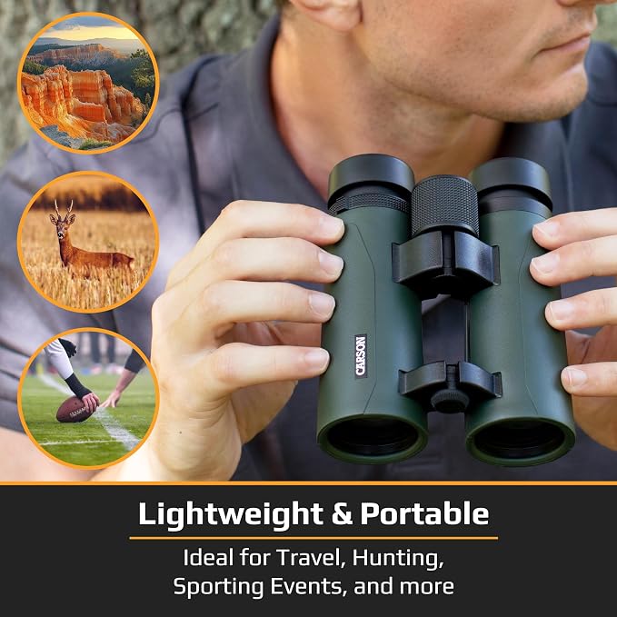 Carson RD Series 8x26mm Open-Bridge Waterproof Compact Binoculars - Image 5