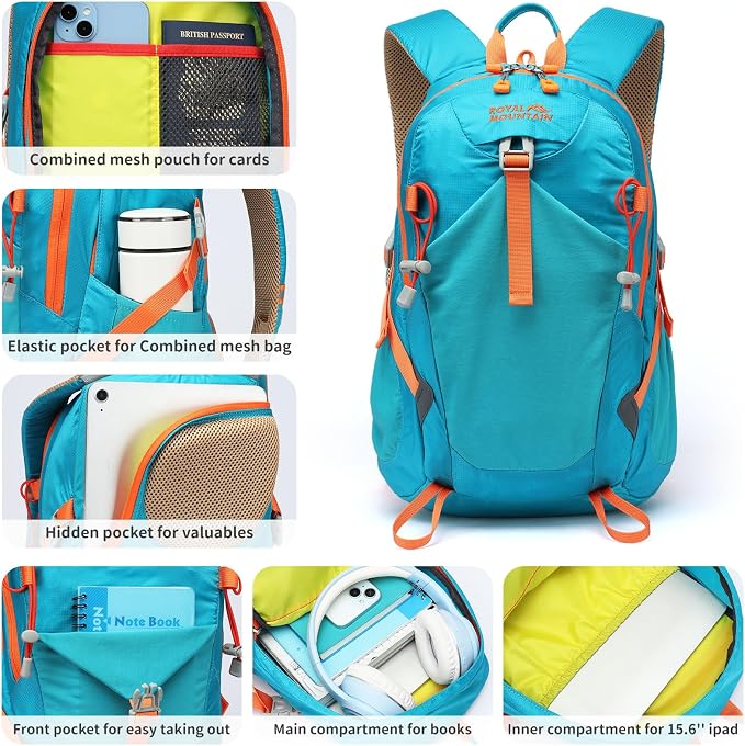 Small Hiking Backpack, 20L Lightweight Travel Backpacks - Image 5