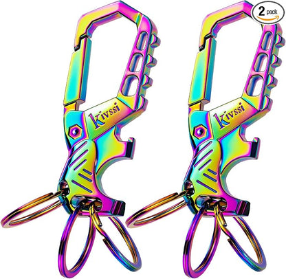 Kivssi Heavy duty metal keychains, Carabiner clip Car key chains, Fashion by Unknown
