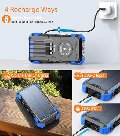 Sudrov Solar Charger Power Bank, 42800mAh Wireless Portable Charger - Image 3