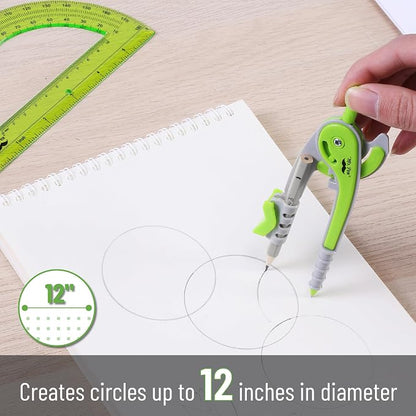 Mr. Pen- Geometry Compass and Protractor Set, 6 Inch Compass, 6 Inch Protractor - Image 3