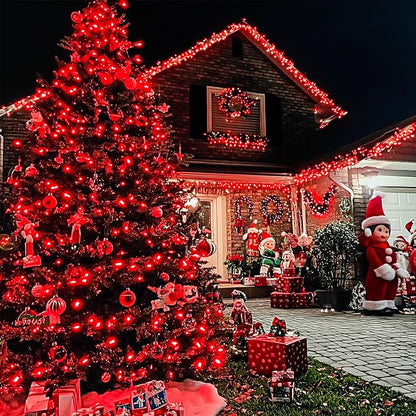 JMEXSUSS Red Valentines Day Decor Lights Clear Wire, 66ft 200 LED Red Christmas - Image 6