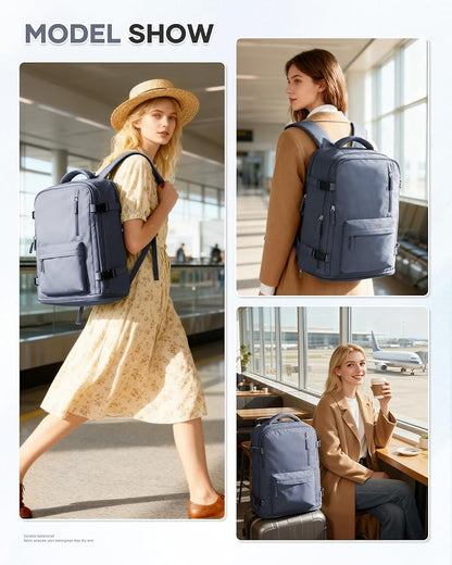WONHOX Large Travel Backpack Carry on Flight Approved Laptop Work Business - Image 7