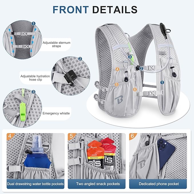 BECOJADDE Running Vest Hydration Backpack - Image 2