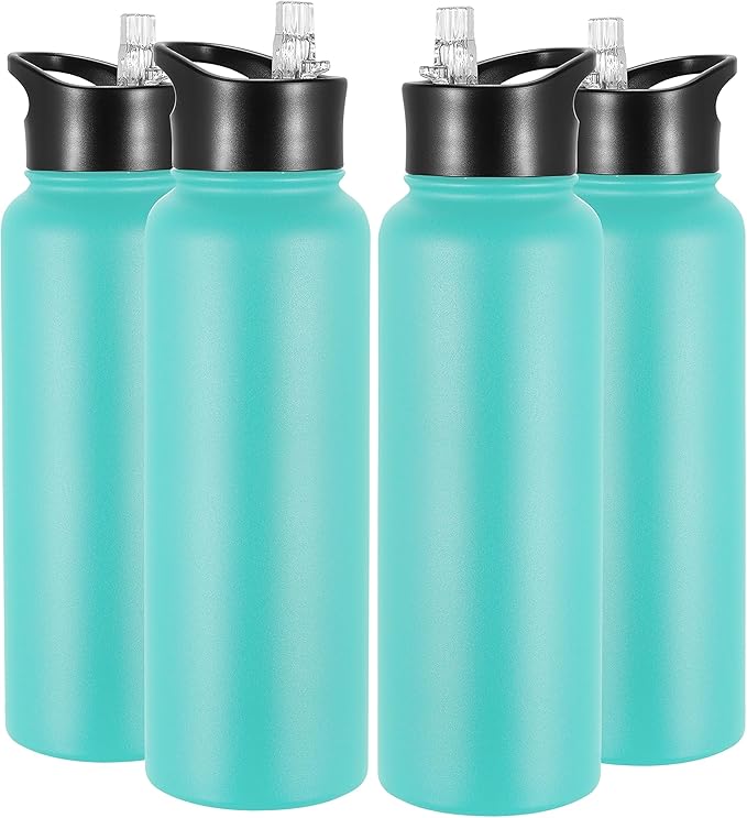 VEGOND 40 oz Insulated Water Bottle Bulk Stainless Steel Metal Water Bottles by VEGOND