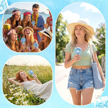 Rossesay 96 Pcs Mini Portable Fan Bulk Cute Handheld Lightweight Small Little - Image 6