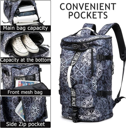 Gym Duffle Bag Waterproof black Laptop Backpack Suitable - Image 4