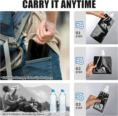Ancable 17oz Collapsible Water Bottles, BPA-Free Water Bottle - Image 4