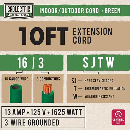 Outdoor Extension Cord 10 Ft - Image 2