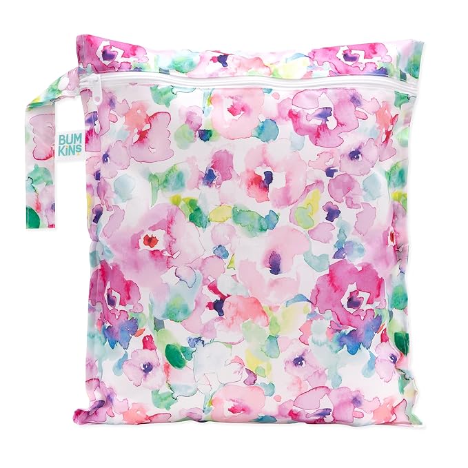Bumkins Waterproof Wet Bag for Baby, Swim Suit, Cloth Diapers, Pump Parts by Bumkins