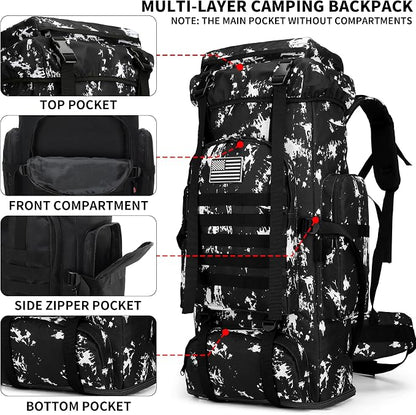 Hiking Backpack for Men 70L/100L Camping Backpack Military Rucksack Molle 3 - Image 3