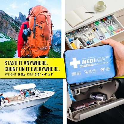EVERLIT CARE Travel Essential Medicine First Aid Kit I Bonus Medical Supplies I - Image 8