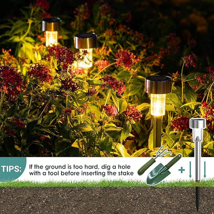 GIGALUMI 16 Pack Solar Path Lights Outdoor, Solar Lights Outdoor Waterproof - Image 6