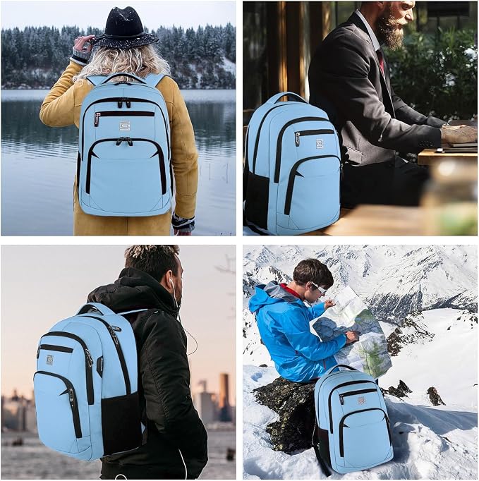 Volher Laptop Backpack, Business Travel Anti Theft Slim Durable Laptops Backpack - Image 7