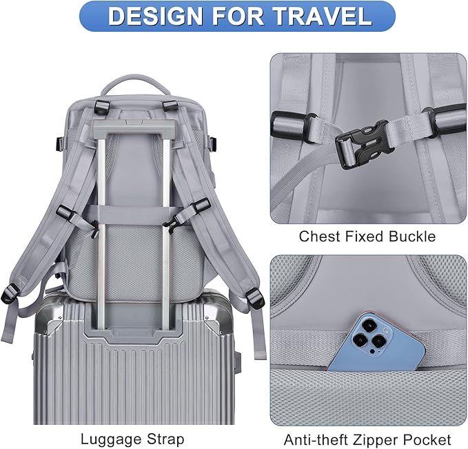 coofay Personal Item Travel Backpack - Image 8