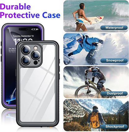 Temdan Compatible with iPhone 16 Pro Case Waterproof, Built-in Screen & Camera - Image 5