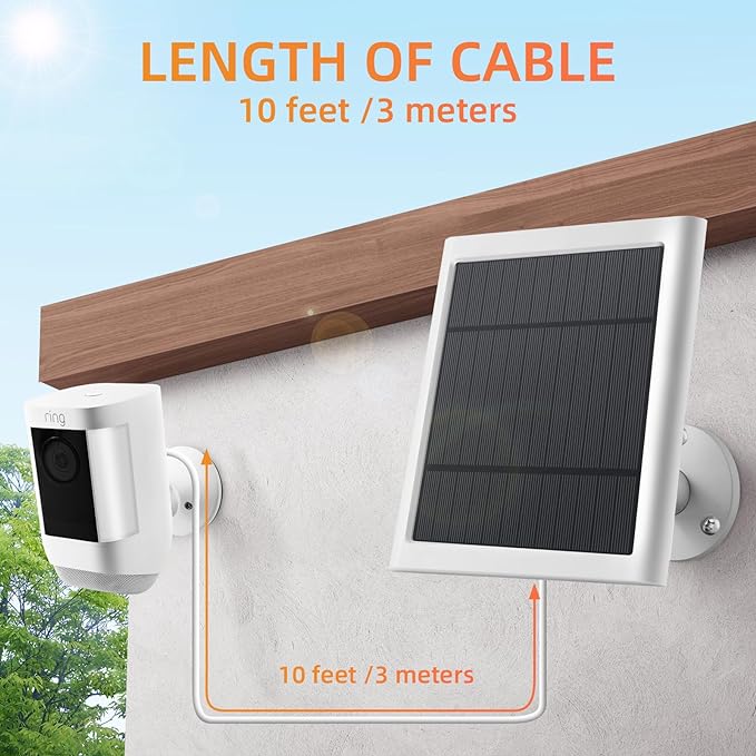 Solar Panel for Ring Camera, 2 Pack 4W Solar Charger Compatible - Image 4