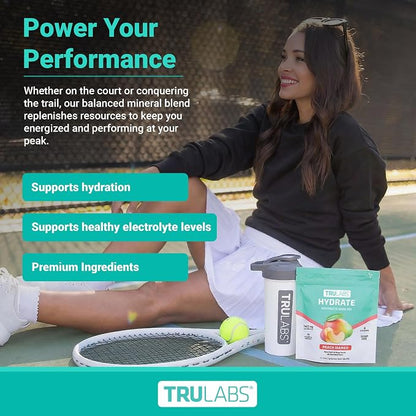 TRULABS Hydrate Electrolyte Drink Mix – Peach Mango Flavor, Sugar-Free - Image 5