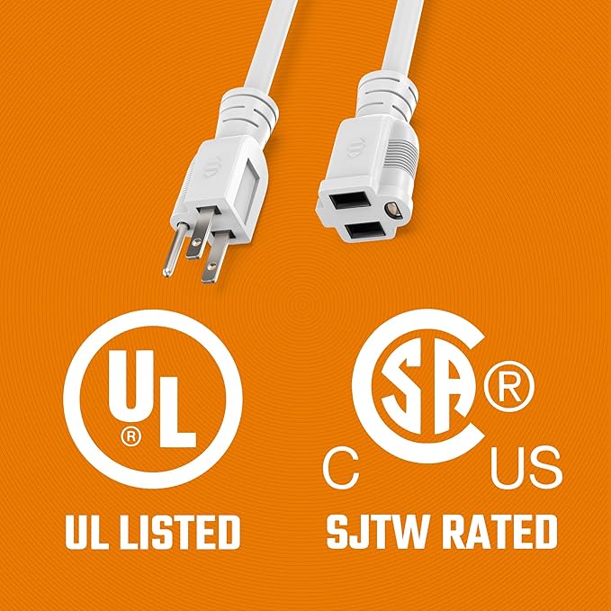 Outdoor Extension Cord Waterproof 10 Ft, Outdoor Power Cord, Heavy Duty 16/3 - Image 6