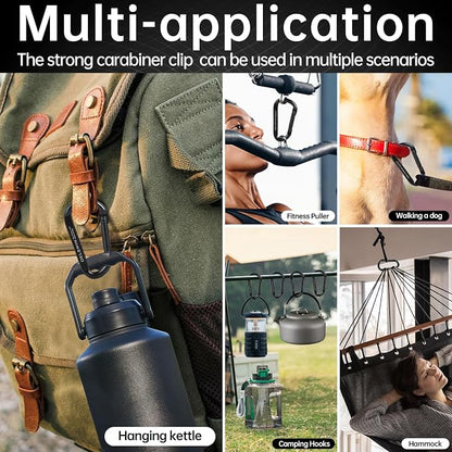 DELSWIN Heavy Duty Carabiner Clip 900lbs, 3 Inch Steel Carabiners - Image 6