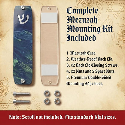 Genesis Mezuzah for Door – Modern Acrylic Mezuzah Case Without Kosher Scroll – - Image 3