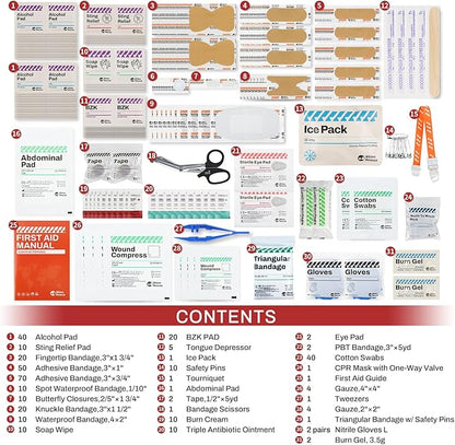 RHINO RESCUE 371 Pieces OSHA All-Purpose First Aid Kit, Home & Office - Image 3