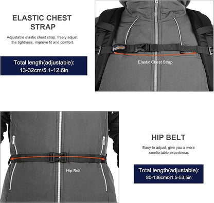 MOUNTAINTOP Hiking Backpack, 25/30L Camping Backpack, Men Women Hiking Daypack - Image 8