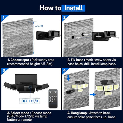 Adewalk Solar Outdoor Motion Lights - Image 7