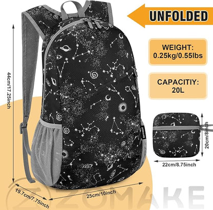 ZOMAKE Lightweight Packable Backpack, Foldable Backpacks Small Daypack - Image 3