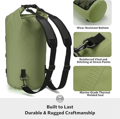 STOVER 5/10/25/30/40/55L Waterproof Dry Bag- Roll-Top Backpack w/Phone Case- - Image 4