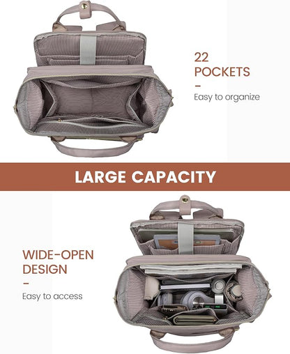LOVEVOOK Laptop Backpack for Women, 15.6'' Waterproof Nurse Bag Teacher Work - Image 3