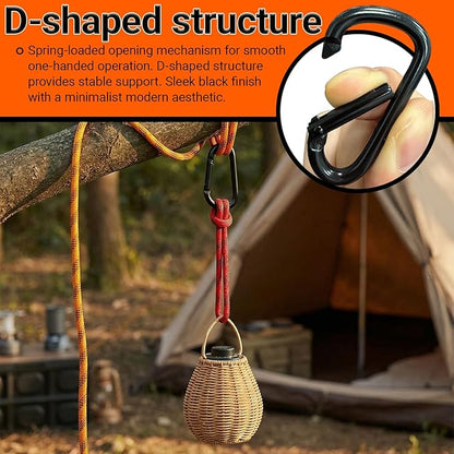Carabiner Clip, Aluminum Carabiner D Ring Hook Keychain Clip - Image 5