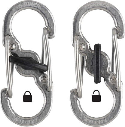 Nite Ize S-Biner MicroLock, Locking Key Holder, Stainless-Steel 2-Pack - Image 2