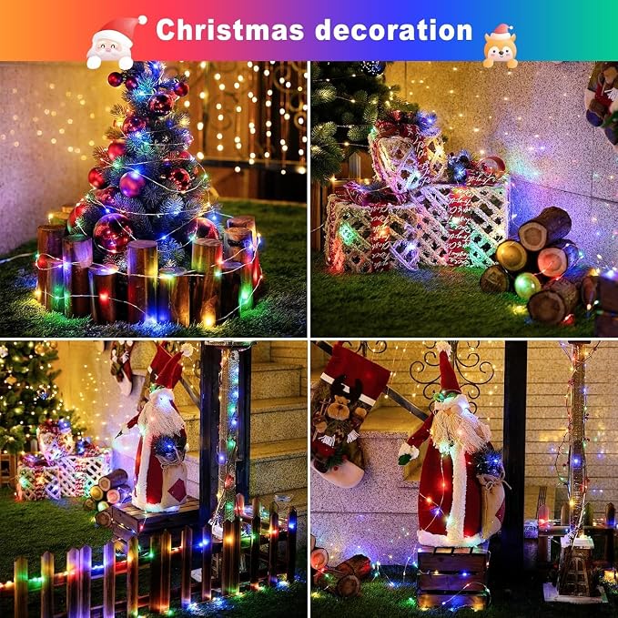 JMEXSUSS 2 Pack Solar Christmas Lights Outdoor Waterproof, Each 33FT 100 LED - Image 7