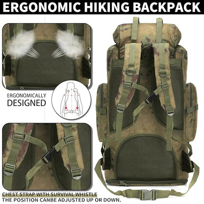 Hiking Backpack for Men 70L/100L Camping Backpack Military Rucksack Molle 3 - Image 5