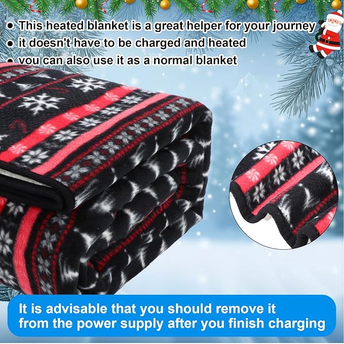 Riakrum 12V Car Heated Blanket for Cold - Image 5