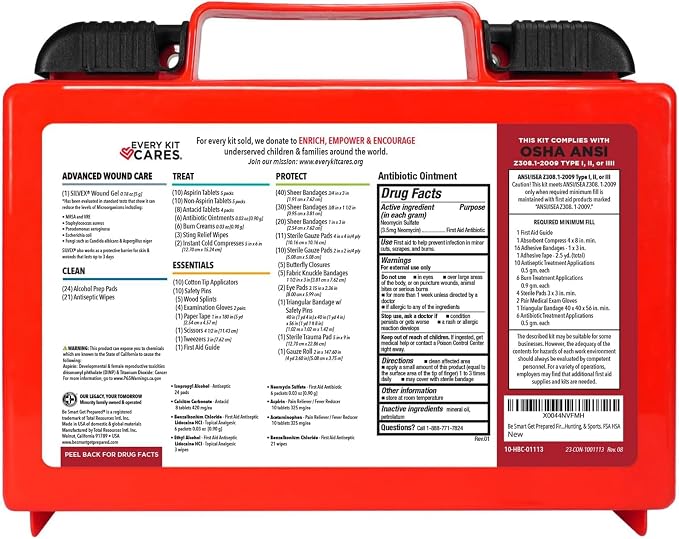 Be Smart Get Prepared OSHA/ANSI First Aid Kit - Image 8