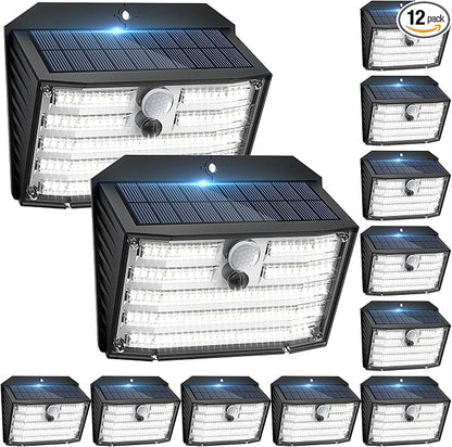 Solar Motion Lights Outdoor, Ultra Bright Solar Fence Lights by Claoner