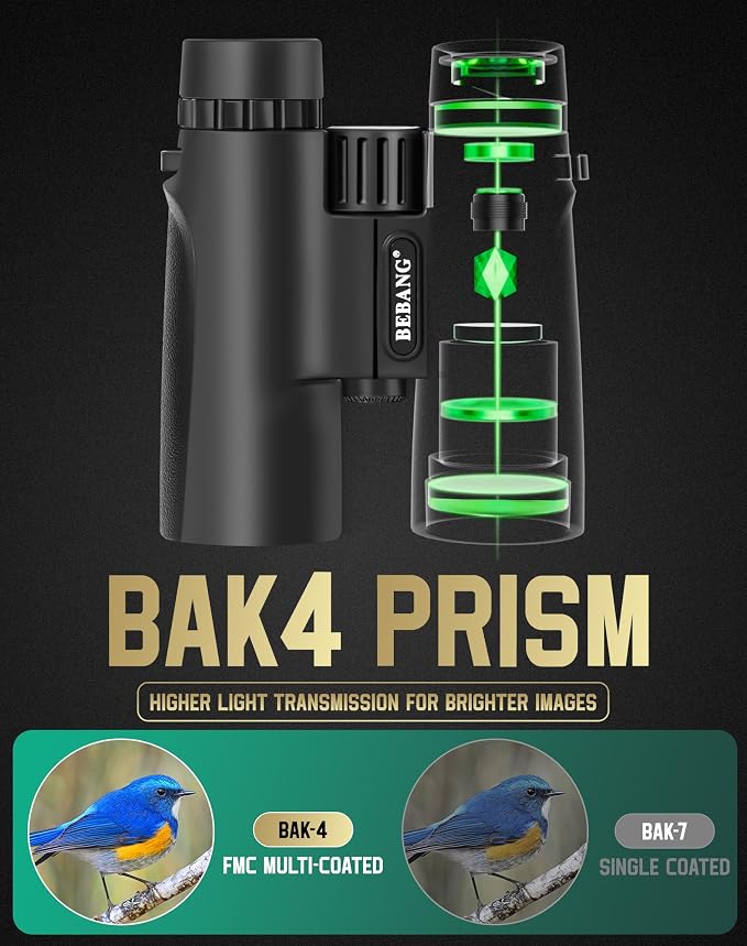 BEBANG Binoculars for Adults 10x42 High Powered Waterproof Binoculars for Bird - Image 2