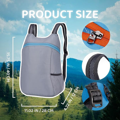 Lightweight and Thin Foldable Backpack, Climbing Bag, Hiking Daypack, 20L - Image 3