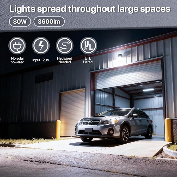 HYPERLITE LED Wall Pack Light: 30W 3600lm 5000K Daylight Outdoor Wall Lights - Image 4