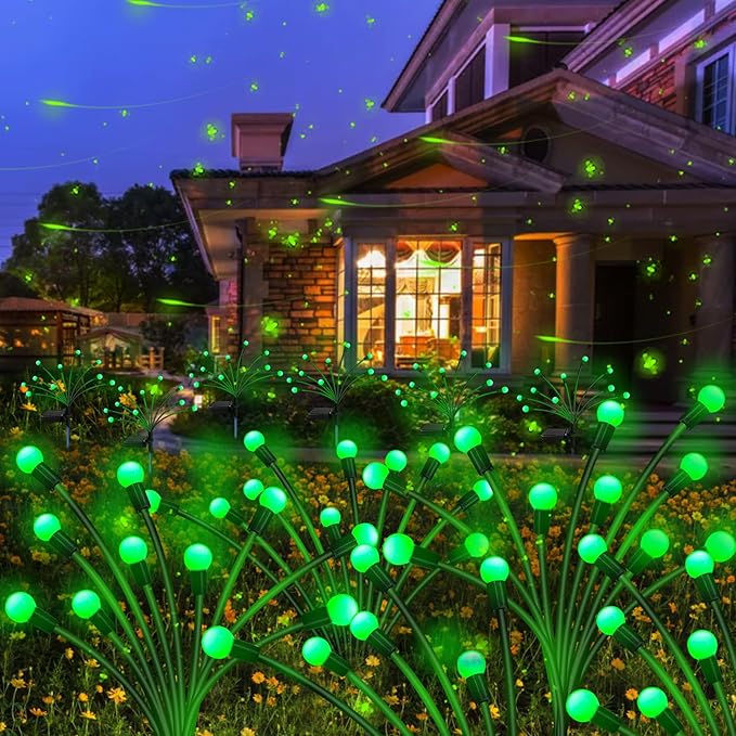 Kohlrabi Solar St Patricks Day Lights Outdoor, 2 Pack 16 LED Solar Green by KohlrabiDecor