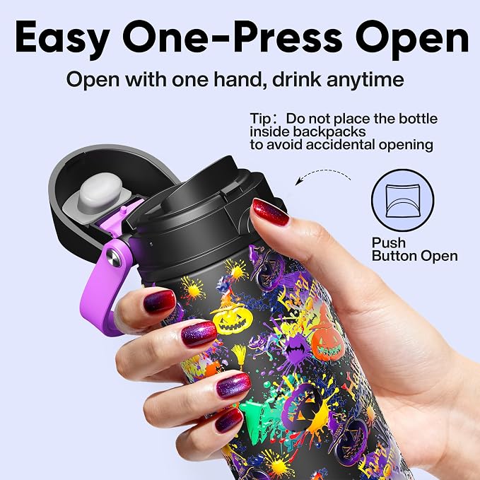 Insulated Water Bottle with Straw - Image 4