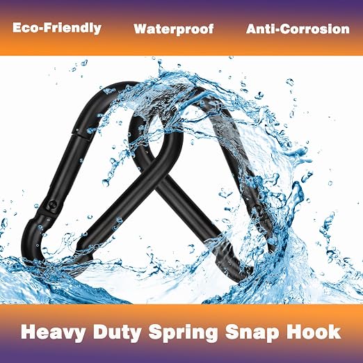 60PCS M8 Heavy Duty Carabiner Clip, 3Inch Snap Hook Quick Link Small Carabiner - Image 2